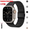 Stainless Steel Strap for Apple Watch Ultra 3 2 1 49mm 45mm 44mm 42mm 46mm Magnetic Buckle for Series11 10 9 8 7 6 SE Bracelet