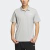 Adidas Logo Polo Shirt Quick-Dry Outdoor Sports Short Sleeve Men Tops Metallic-Grey IC4415