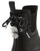 Jillstuart Acc [Free Shoelaces/Parts Included] Black Ribbon-Detailed Chelsea Mid-Length Rain Boots