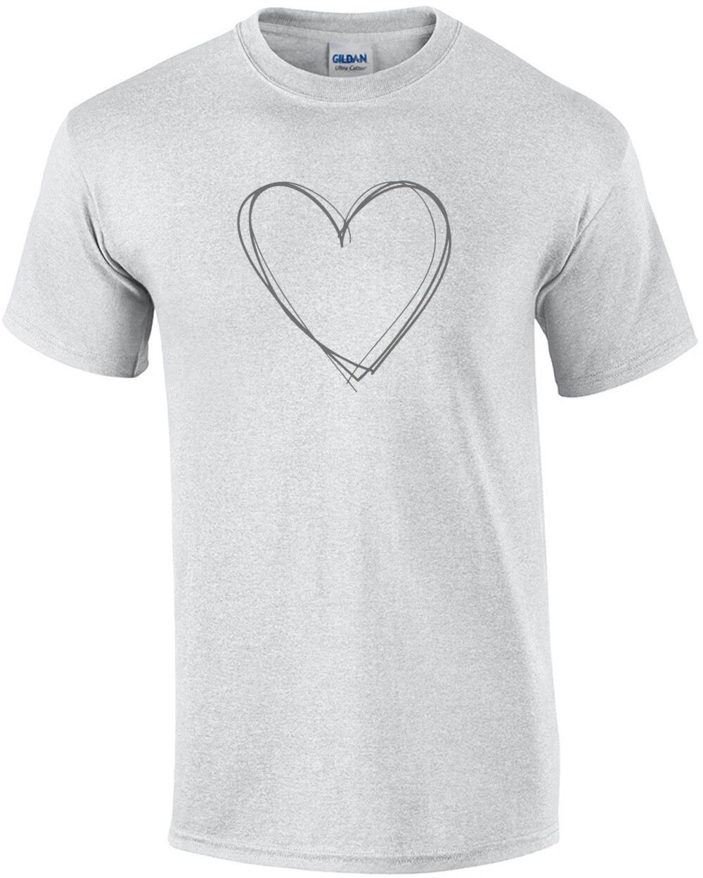 Cute Heart Sketch Tee M