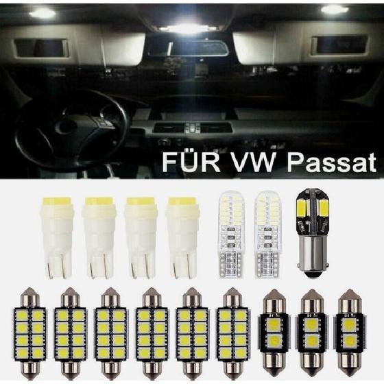 16Pcs/Set White Car LED Interior Reading Light Kit For VW Passat B6 12V