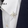Brooch Pin with Invisible Safety Buckle, Star Shape Lapel Cubic Scratch Resistant Zirconia Rhinestone Accent, for Suits Shirts Wedding Formal
