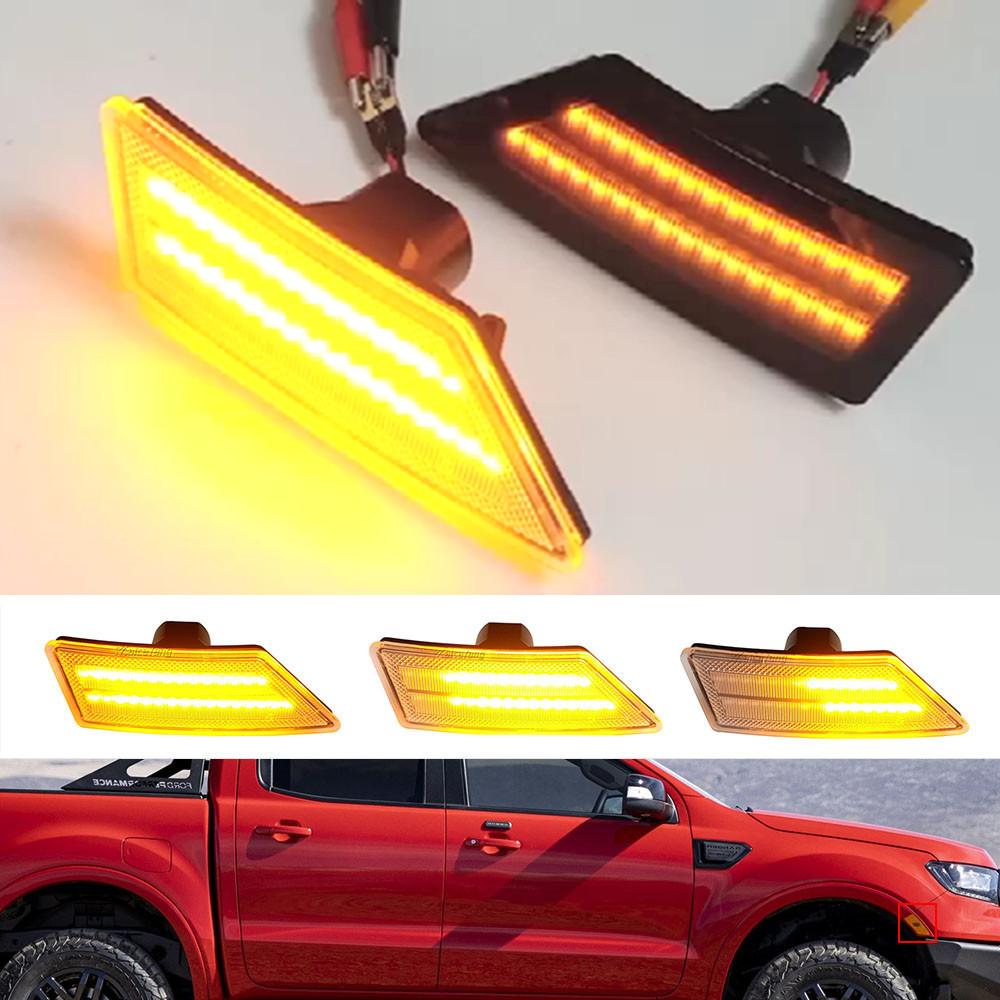 Sequential Dynamic LED Side Marker Light Front Bumper Turn Signal Lamp For Ford Ranger XL XLT Lariat 2019 2020