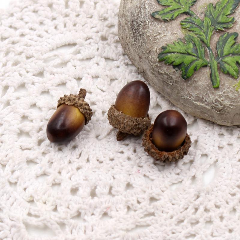 

10pcs/lot Christmas Fake Plastic Foam Acorn Artificial Berry Flower Wedding Party Home Decoration Xmas Photography Accessories