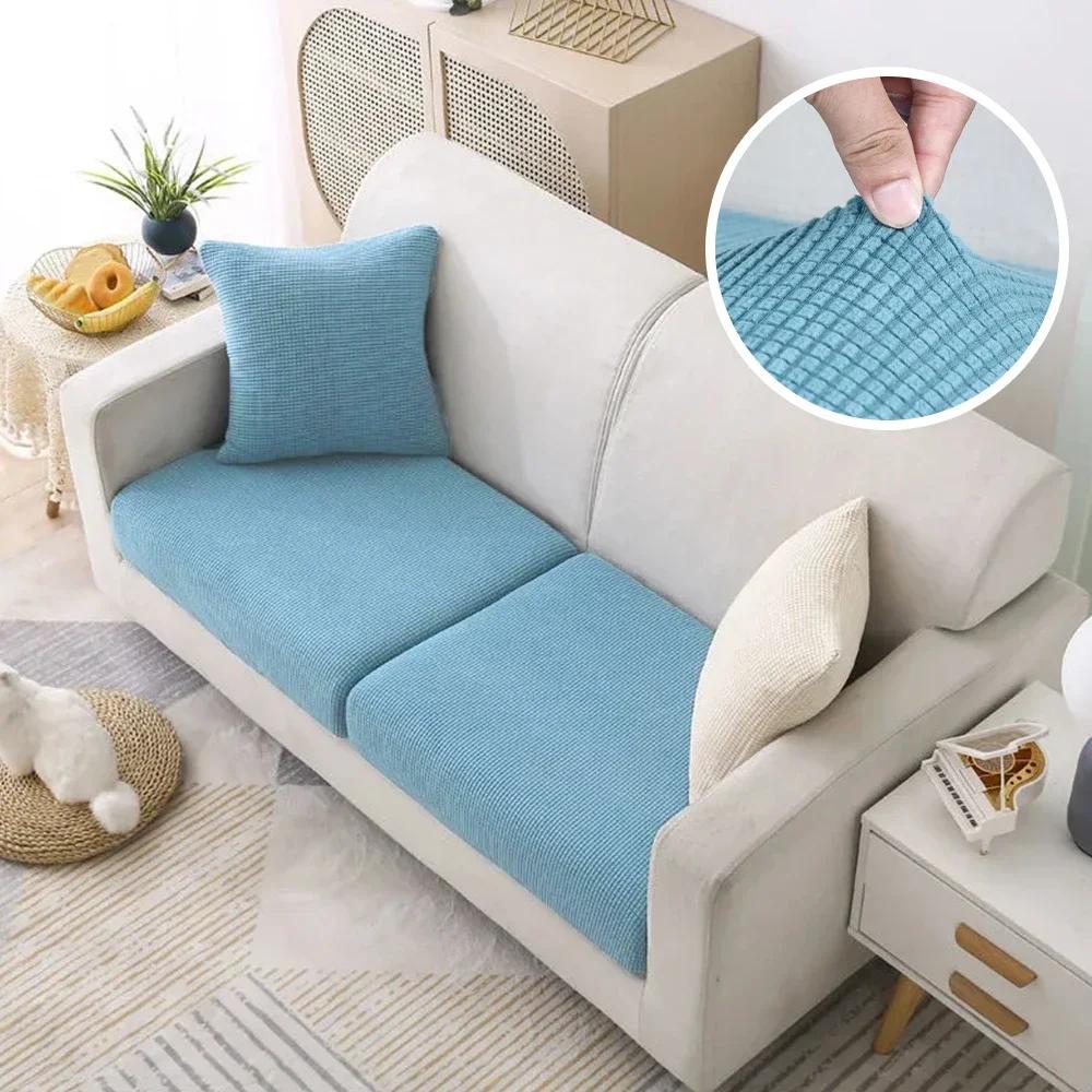 Jacquard Pure Sofa Covers Polar Fleece Stretch Sofa Seat Covers Removable Couch Case Furniture Protector Chaise Lounge Home