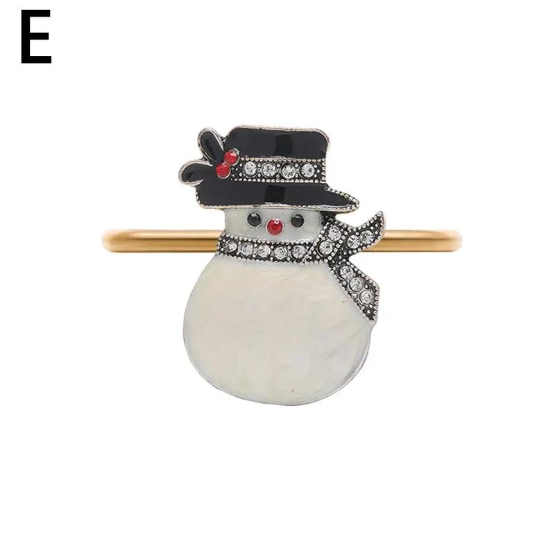 Weihnachts-Serviettenring Metall Weihnachtsglocke Elch Serviettenhalter Blumenkranzringe Hochzeitsbankett Hotel Tischdekoration und Accessoire