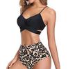 Two-piece high-waist slimming swimsuit for plus sizes Two-piece high-waist slimming swimsuit for plus sizes M