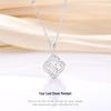 Diamond-Accented Four-Leaf Clover Pendant S925 Sterling Silver Necklace - Elegant and Versatile Collarbone Chain