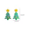 2 Pcs Novel Christmas Tree Stud Earrings All-matched Temperament Sequins Stud Earrings Multicolour Rainbow Earrings