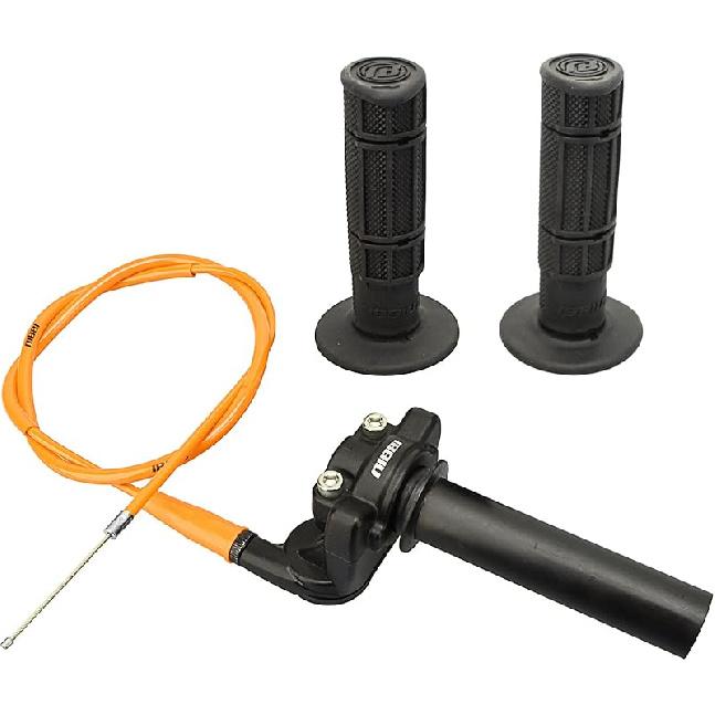 NIBBI Twists Throttle Grip,Dirt Bike Grips With Throttle Cable And Handlebar Grip For SSR125 Pit Bike, 22Mm Motorcycle Throttle Assembly