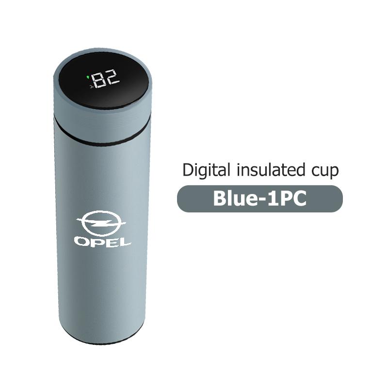 AAAYS1 For Opel 304 Stainless Steel Thermos Cup Smart Display Vacuum Water Cup Insignia Corsa Zafira Mokka Grandland Antara Ampera