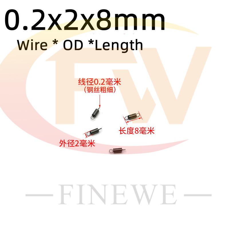 10PCS  Wire 0.2mm Length 5-50mm Stainless Steel  Mini Spring  DIY Mechanical Samll  Tension Spring