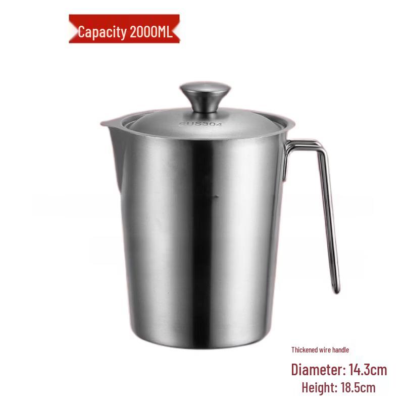 2000ml 304 Stainless Steel Measuring Cup with Lid