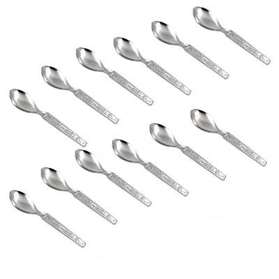 RSINC Steel Small Spoons | Spices Spoons | Mini Spoon for Masala Dabba All Tea Coffee 10 Cm Silver Colour  Set of 12 Small Spoon Pack of 12