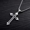 Hollow Street Style Stainless Steel Men Necklaces Clavicle Chains Cross Pendants Cross Necklaces