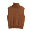 2024 Fall European & American Women's Stand-up Collar Knit Tank Top