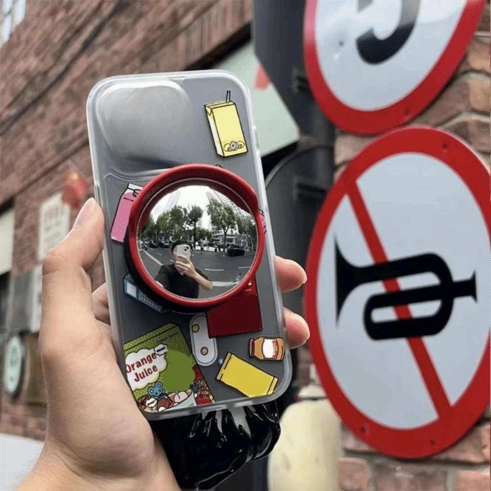Creative Convex Mirror Phone Stand Portable Smartphones Support Bracket Creative Photography