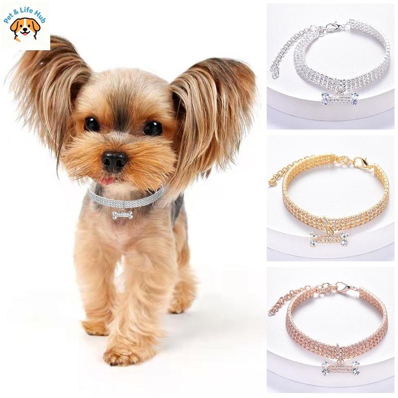 Animal de compagnie avec collier en diamant chaîne de cou pour chien chaîne chat-chien collier de Noël collier pour chat collier décoratif pour chien accessoires pour animaux de compagnie