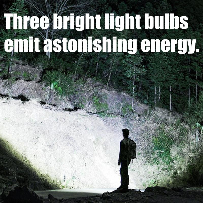 LED Torch Aluminum Waterproof Flashlights 3Light Mode Magnetic Base Blue White Red Light For Adventure Essential