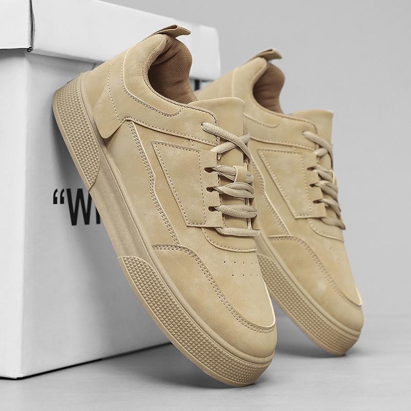 Sneaker, Herren, Low-Top, Mehrzweck, Lässig, Gemütlich, Skateboarden, Schuhwerk, Joggen, Outdoor, Dicke Sohle, Stylisch 46 beige