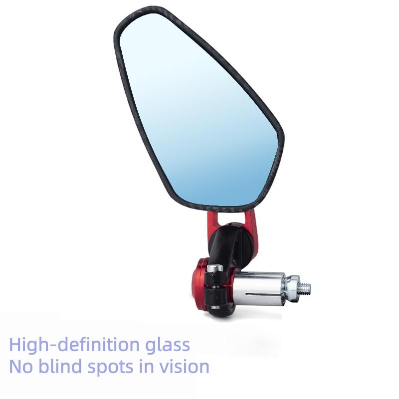 Universal Motorcycle Rearview Mirror Carbon Fiber Pattern Handlebar Mirror Modified Inverted Rear Mirror Motorbike Accessories