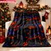 Blanket 1pc Monster Trucks with Flames 2D-printed Flannel Throw Blanket-soft and Cozy Suitable for Use On the Sofa While Traveling