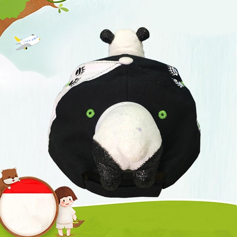 3D Panda Baseball Hat for Adult Children Adjustable Cartoon Designs for Outdoor Activity Travel and Family Gathering Use