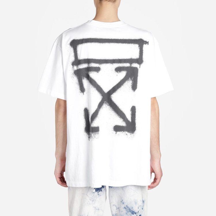 OFF WHITE T-shirt con Stampa Spray Foto OMAA027R201850150110