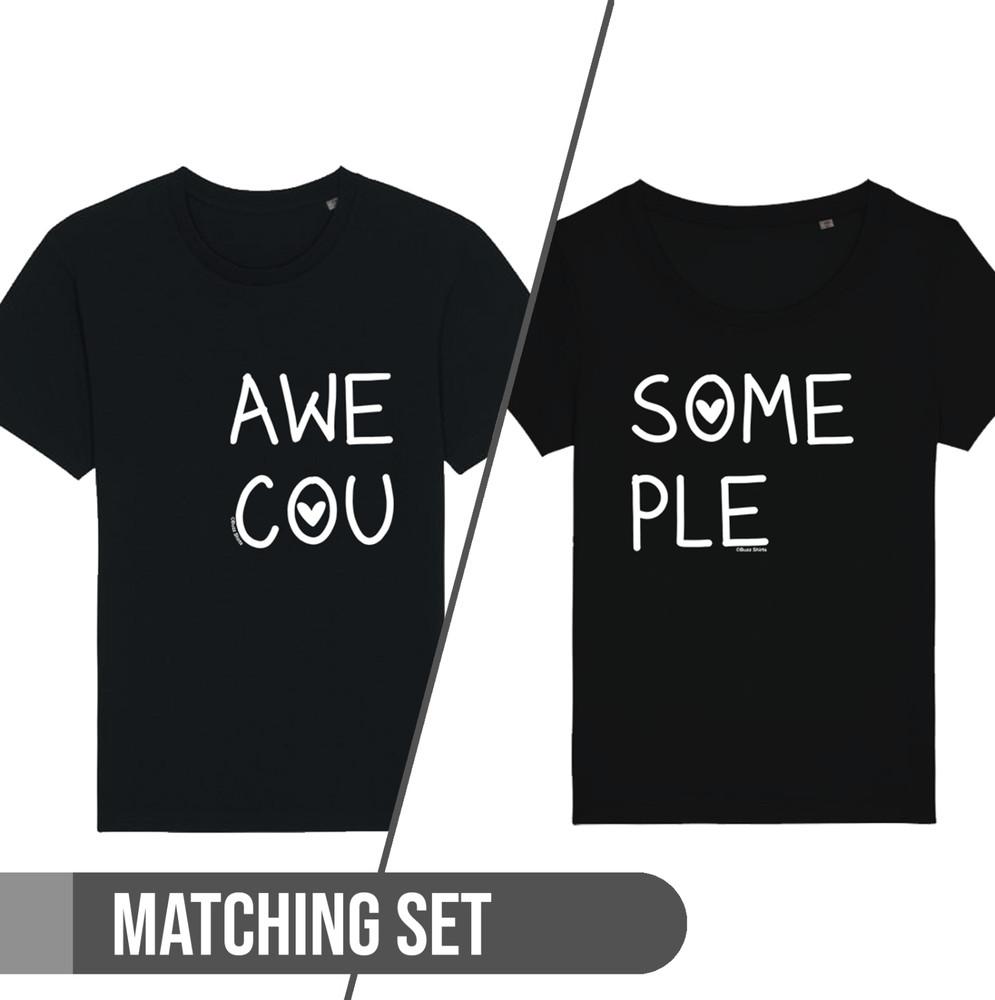 

ПОТРЯСАЮЩАЯ ПАРА Мужская Женская Рождественская Футболка Парная Хлопок 3XL