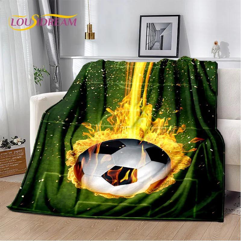 Football Field Soccer Sport Cartoon 29 Style Soft Blanket,Soft Throw Blanket for Home Bedroom Bed Sofa Travel Cover Child Gift