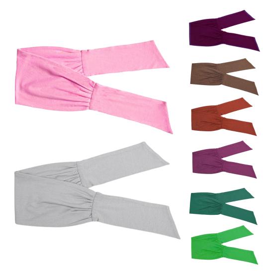 Dámská čelenka jednobarevná nastavitelná elastická sportovní vázaná vlasová čelenka na jógu