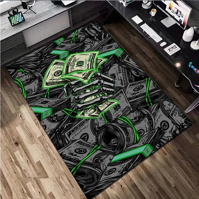 Money Rug - Home carpet Office Decorative Carpet For Living Room Bedroom Door Mat Floor Rug Computer Chair Area Rug