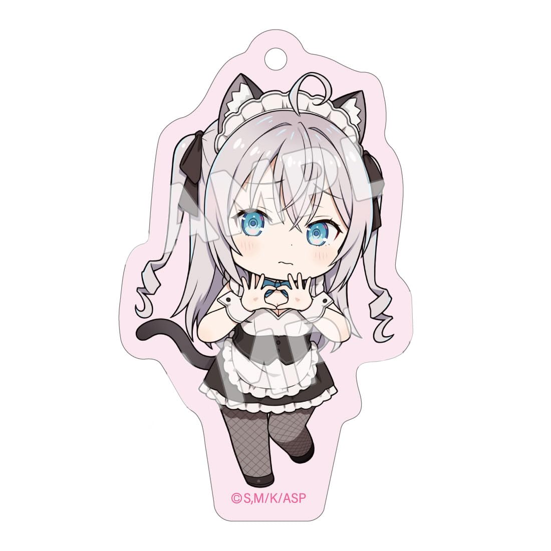 

the cat maid next door who sometimes whispers in acrylic keychain Arya, Russian, Arya,