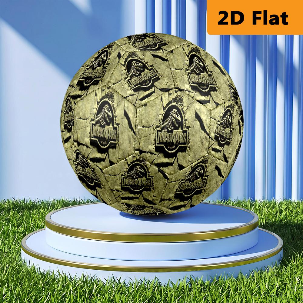 Classic Jurassic Park Movie Poster Soccer Ball Suitable For Both Training And Competition No 5 Football High Elasticity Very Elastic Training Football