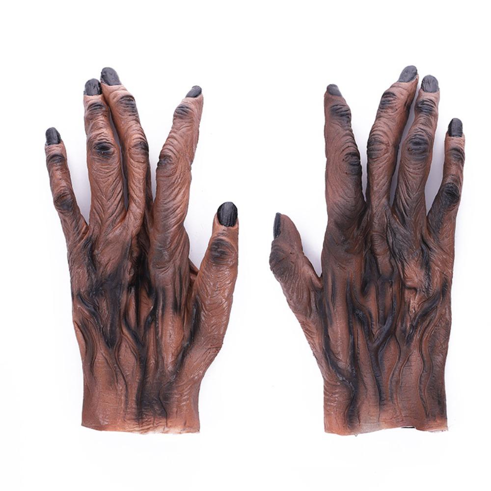 Simulated Werewolf Vinyl Gloves Werewolf Makeup Party Props Prank Halloween Cosplay Gloves  Party