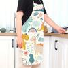 1pc Large Solid Color Background Romantic Heart Pattern Apron, Home Decoration Kitchen Wear, Sleeveless Durable Washable Unisex Cooking Apron,