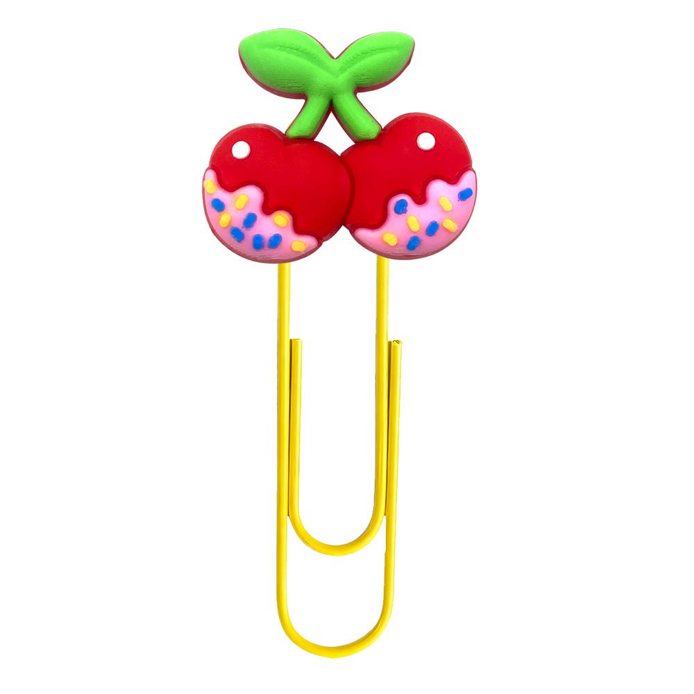 

Cherry Fruit PVC Decorative Paperclip Bookmark
