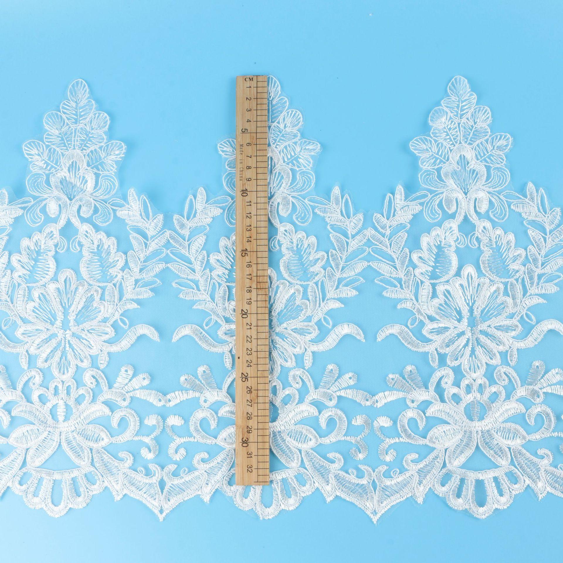 

36Cm Beige Car Bone Lace Bridal Jewelry Wedding Veil Clothing Accessories Benbai/width 36CM