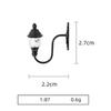 1.7*1.8cm/2.2*2.7cm Puppenhaus Wandlampe ABS Metallmaterial Sandtisch Kronleuchter