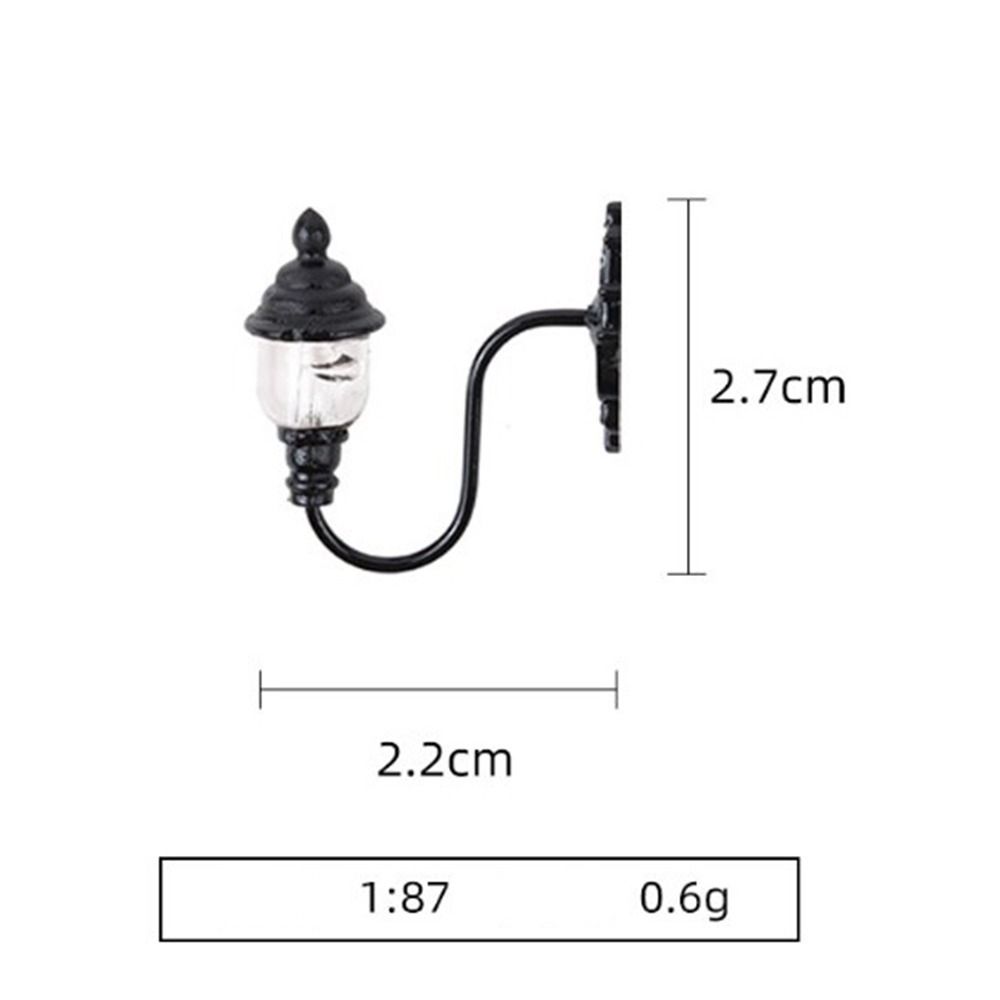 1.7*1.8cm/2.2*2.7cm Puppenhaus Wandlampe ABS Metallmaterial Sandtisch Kronleuchter