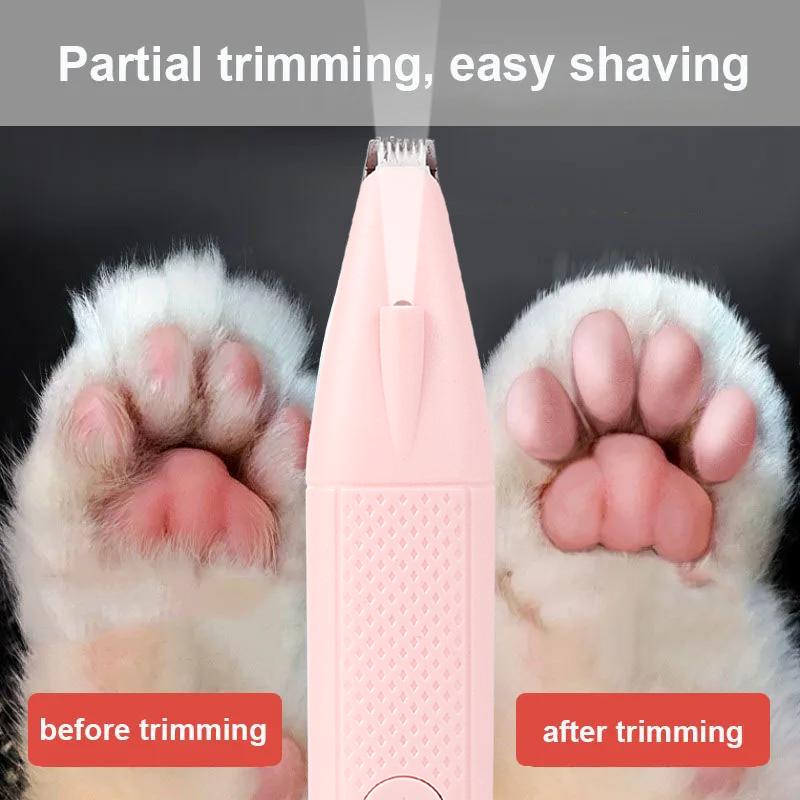 Pet Paw Electric Hair Clipper with Light: Cat & Dog Grooming Trimmer