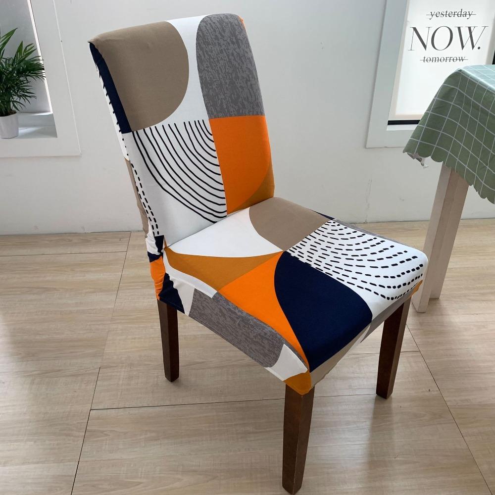 Stretchable Printed Chair Cover Simple Design Home Office Dustproof Elastic Seat Cover for Chairs
