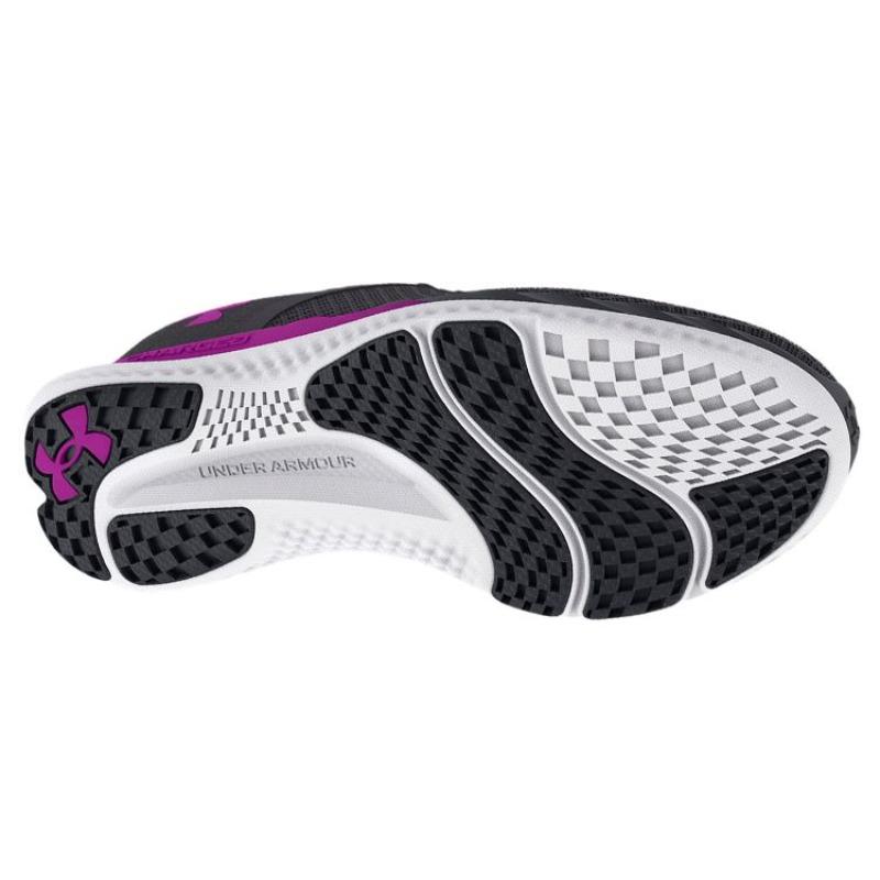 Under Armour Charged Breeze Fabric Low Casual Running Shoes Women Black Purple 3025130-109