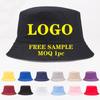 High Quality Summer Cheap Wholesale Blank Cotton Unisex 3D Puff Stitched Embroidered Rubber Patch Custom Logo Bucket Hat