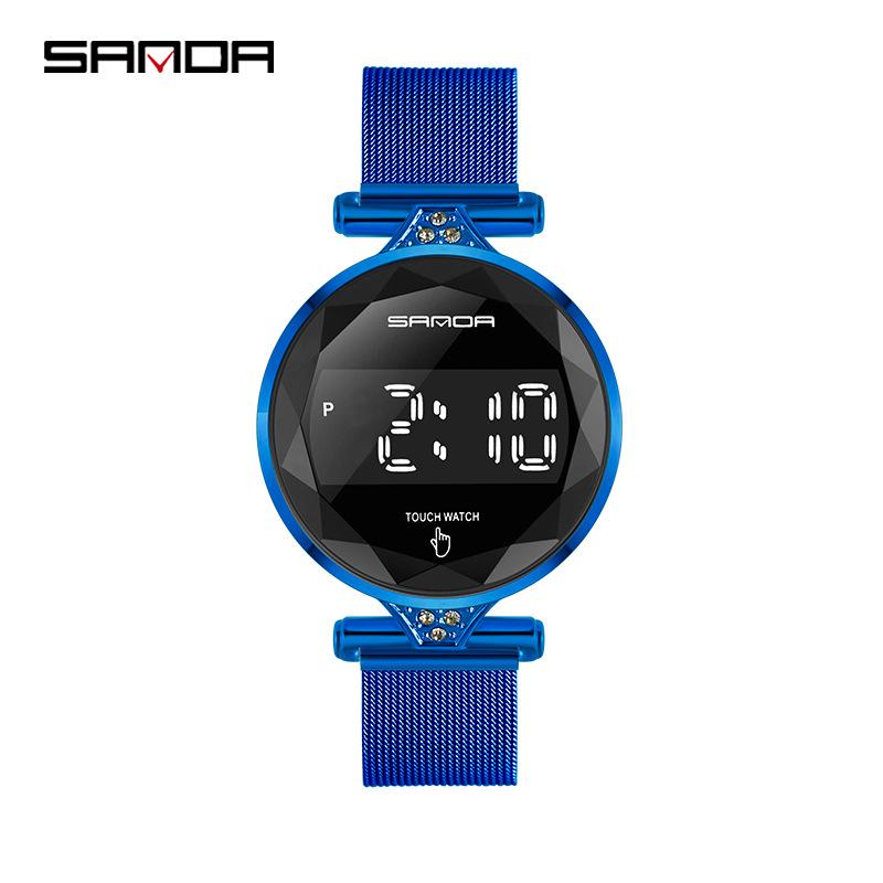 

Sanda Douyin Waterproof Multifunctional Sports Alarm Watch синий