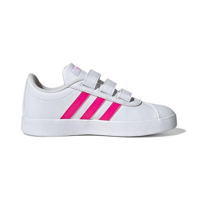 (PS) adidas VL Court 2.0 Cmf 'White Pink' Kids' EG3880
