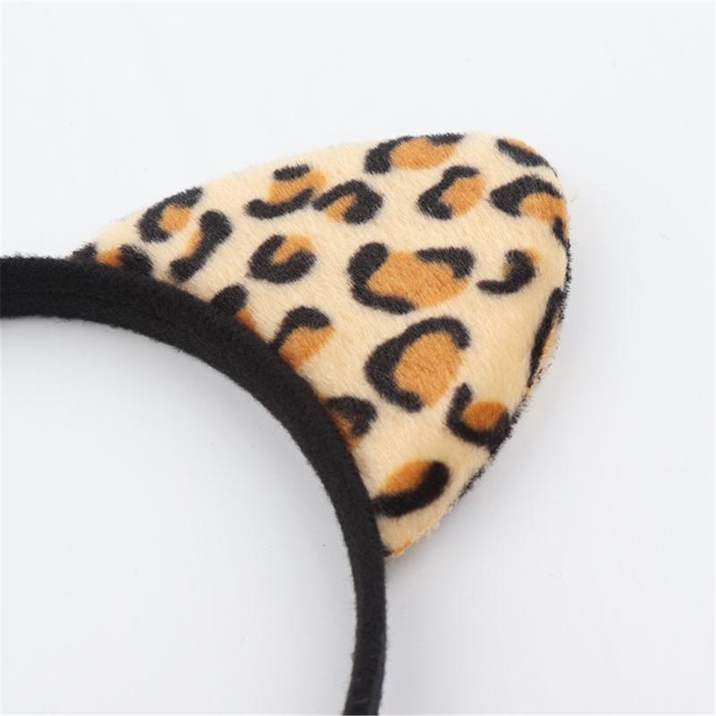 Tiara Orelhas de Gatinho Adereços para Fotos Aro de Cabelo Peludo Faixa de Cabeça Peça de Cabeça para Festa Faixas de Cabeça Divertidas para Festival de Música