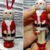 2025 Hot Funny Santa Claus Pendant, Christmas Ornaments, Funny Wooden Standing Santa Claus, Unique Christmas Craft Decorations