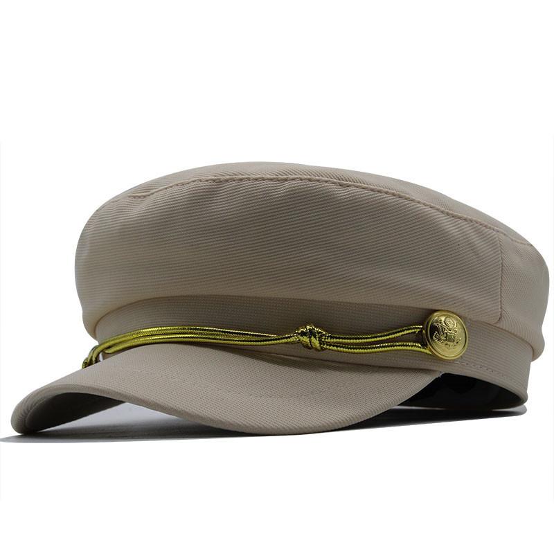 Beret Women'S Autumn Thin Versatile Flat Top Navy Hat British Vintage Duck Tongue Octagonal Hat Newsboy Hat