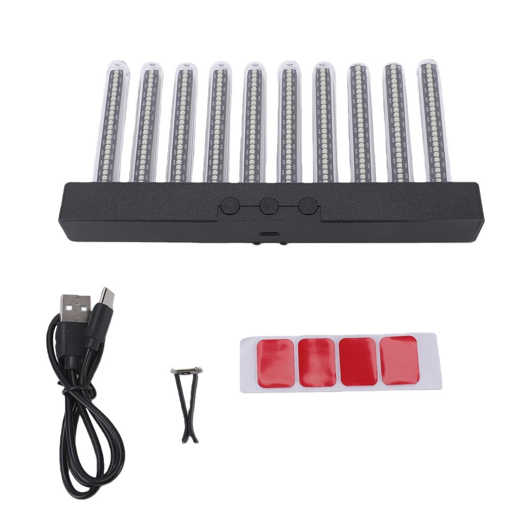 RGB Sound Pickup Light 10 LED Light Tubes 250 Pixels Dynamic Audio Visualizer Adjustable Colorful Rhythm Light Bar
